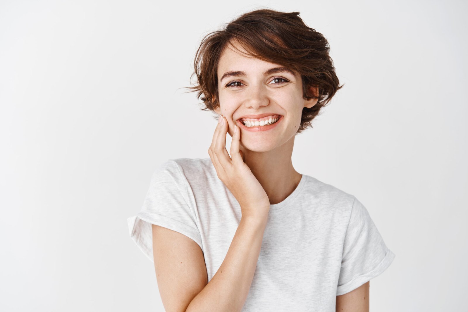 A bright, healthy smile reflecting good dental health and proper oral care.